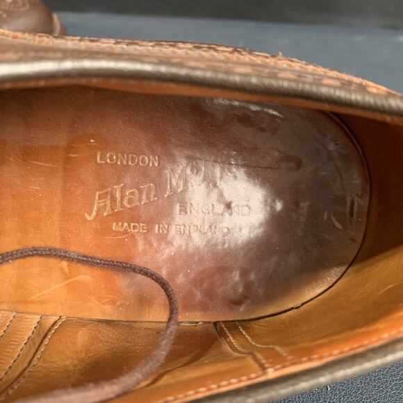 Alan McAfee Men Brown Wing Tip Dress Men’s Shoe size 10 E London Leather Lace Up main image 4